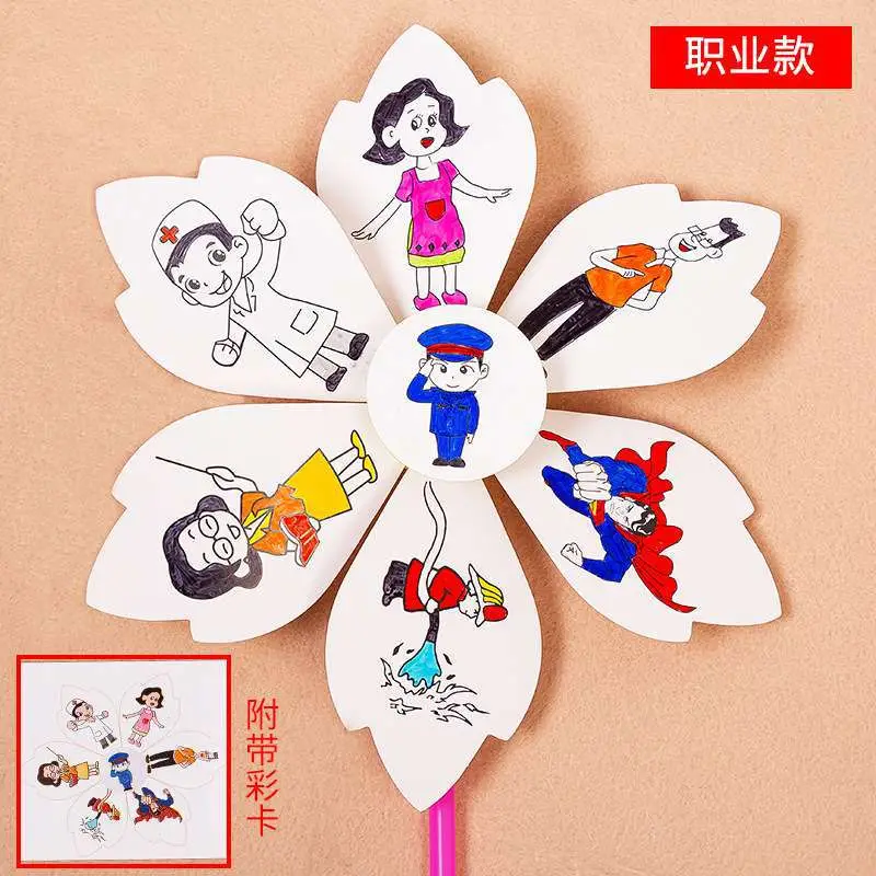 Kids Windmill Painting Toy for Kids Outdoor Art Craft - Image 2