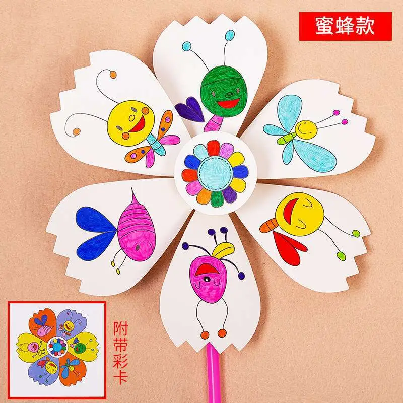 Kids Windmill Painting Toy for Kids Outdoor Art Craft - Image 3