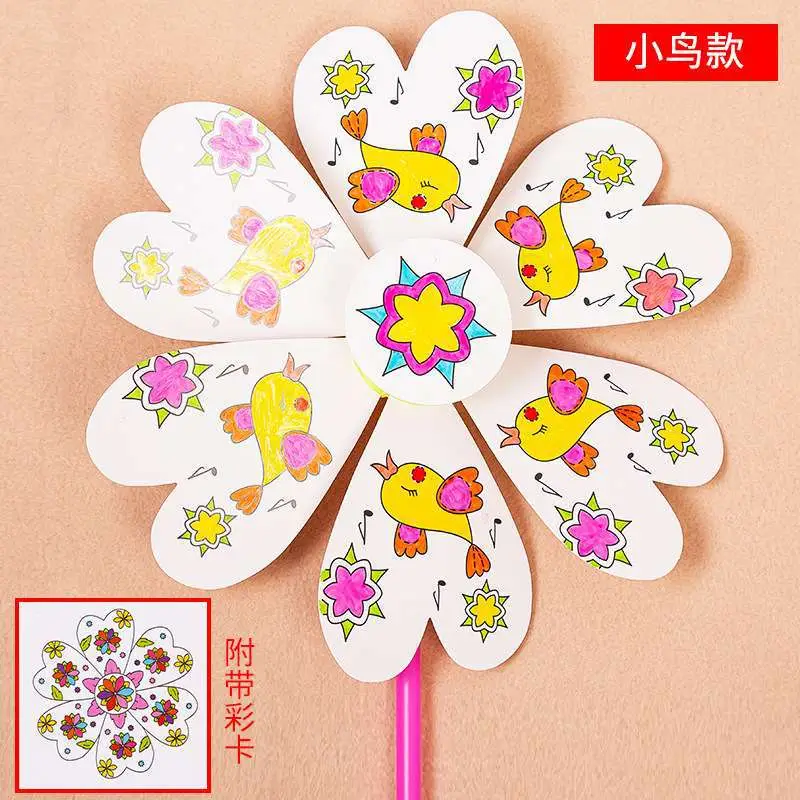 Kids Windmill Painting Toy for Kids Outdoor Art Craft - Image 5
