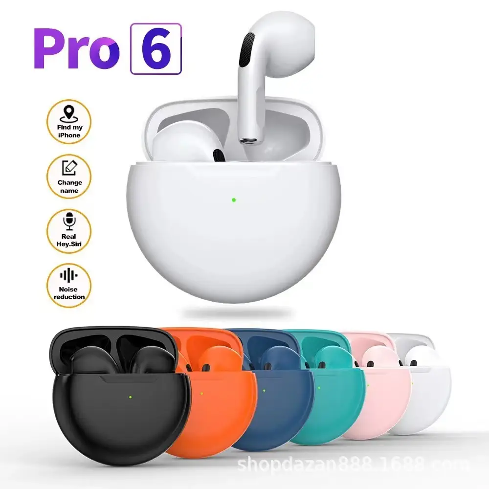 Wireless Bluetooth Headset Pro6 Gen with Touch & J6 TWS - Image 9