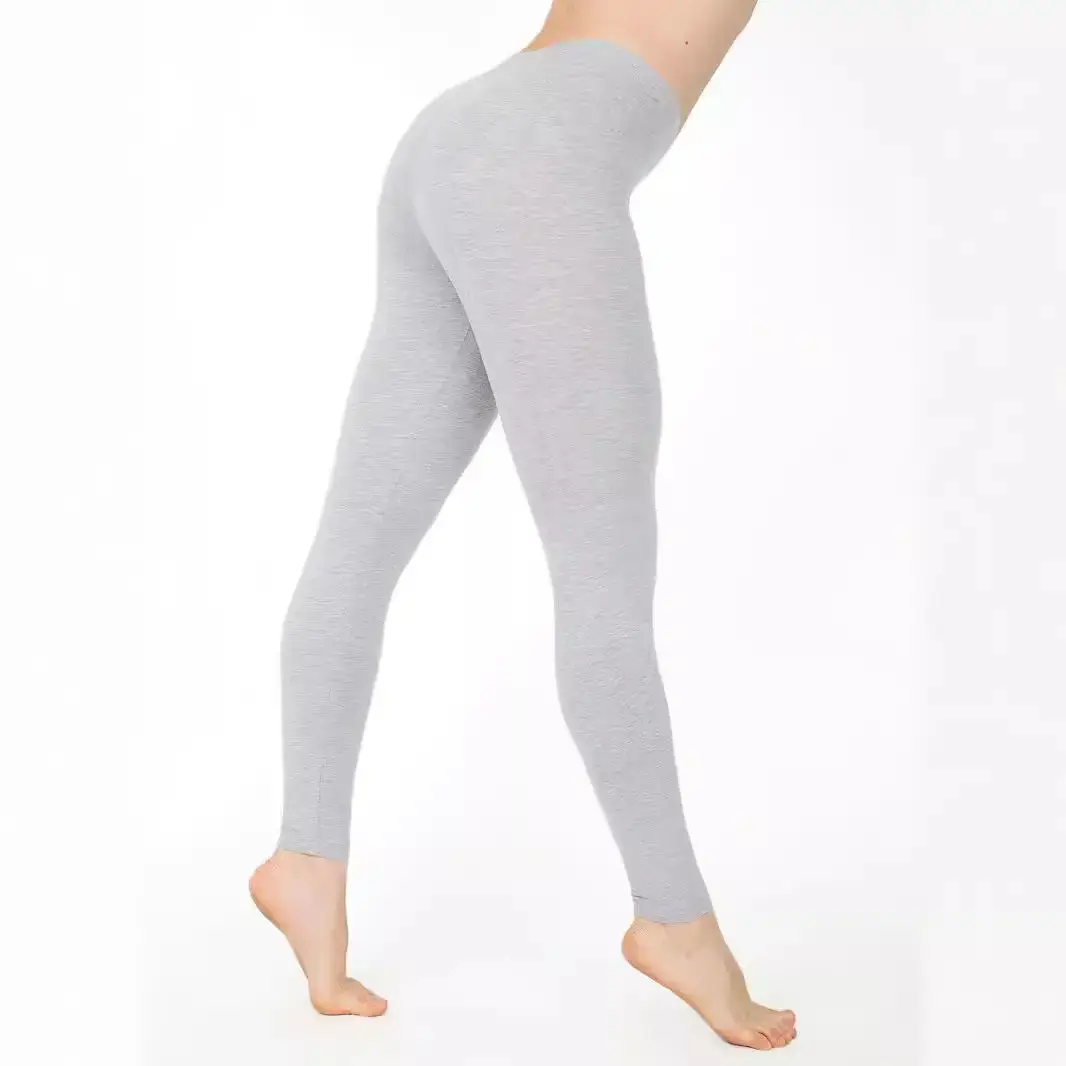 Women Grey Slim Fit Low Waist Leggings Casual Pants - Image 16