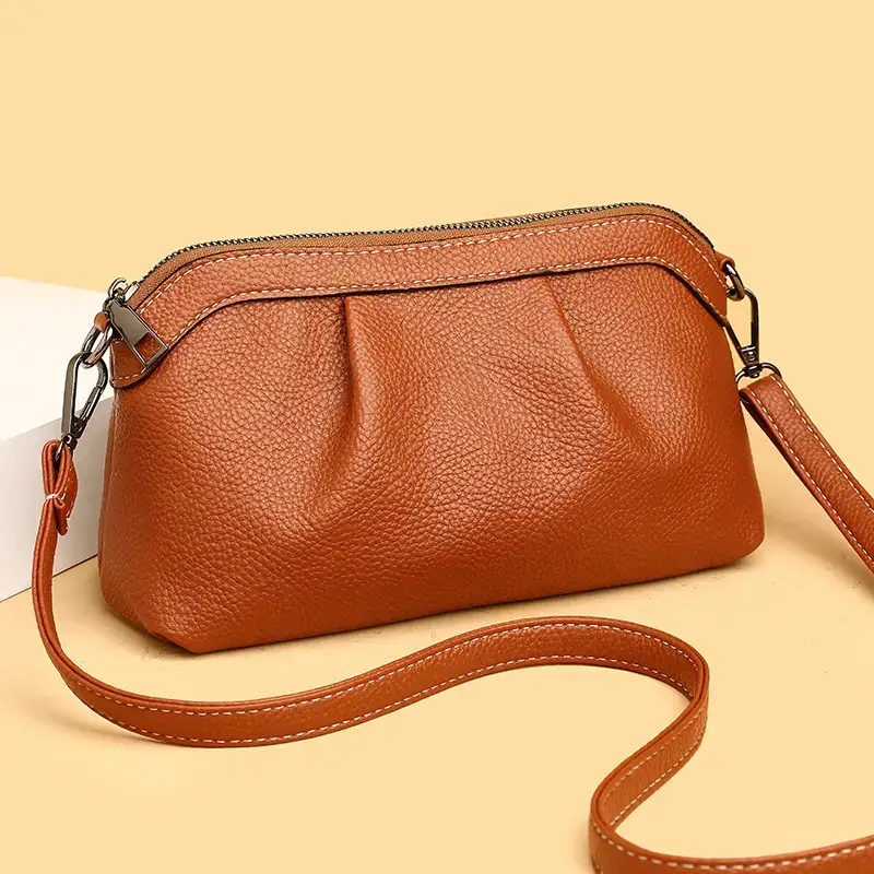 Black Crossbody Bag for Women Korean Style Soft Leather - Image 7