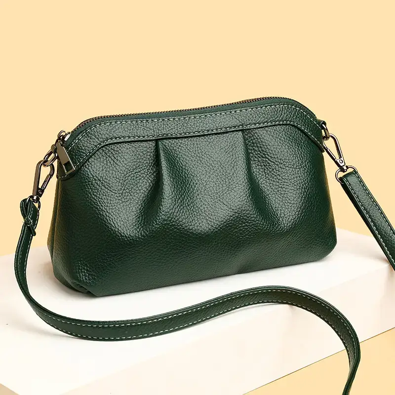 Black Crossbody Bag for Women Korean Style Soft Leather - Image 8
