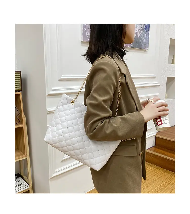 Korean Style Pink Quilted Shoulder Crossbody Bag — feature 11