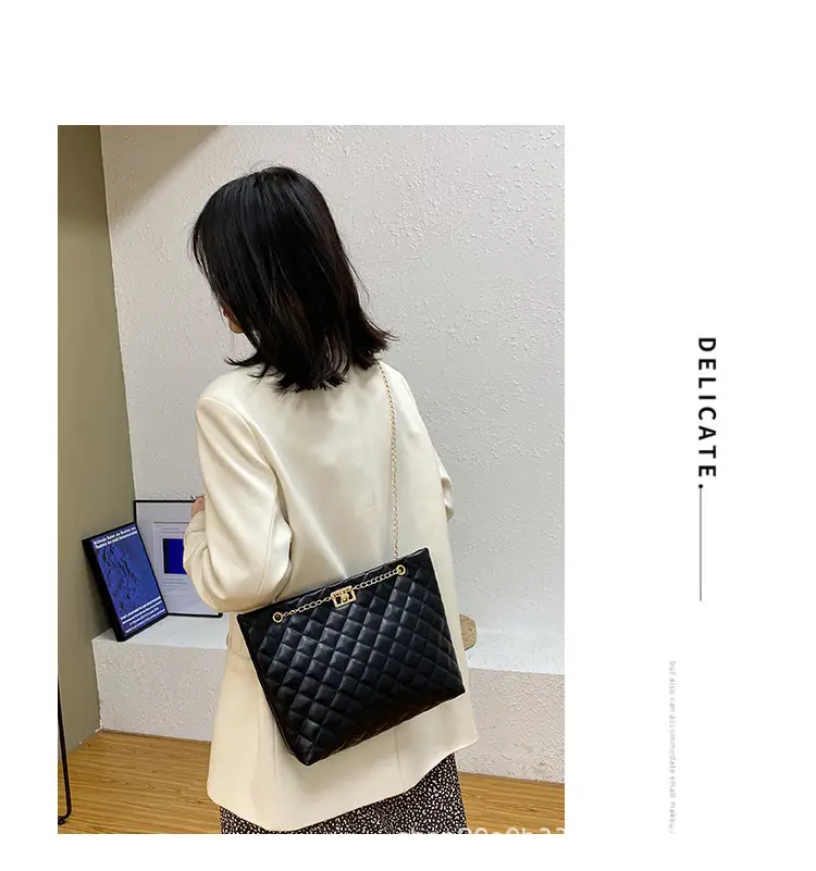 Korean Style Pink Quilted Shoulder Crossbody Bag — feature 14