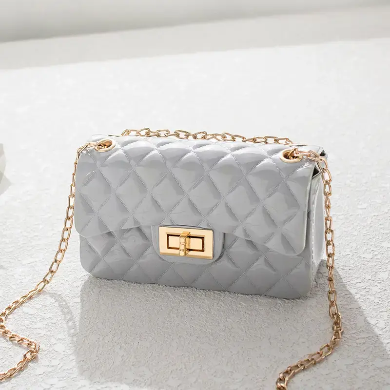 Women's Crossbody Bags Set Black Blue Green Diamond Lattice Chain - Image 7