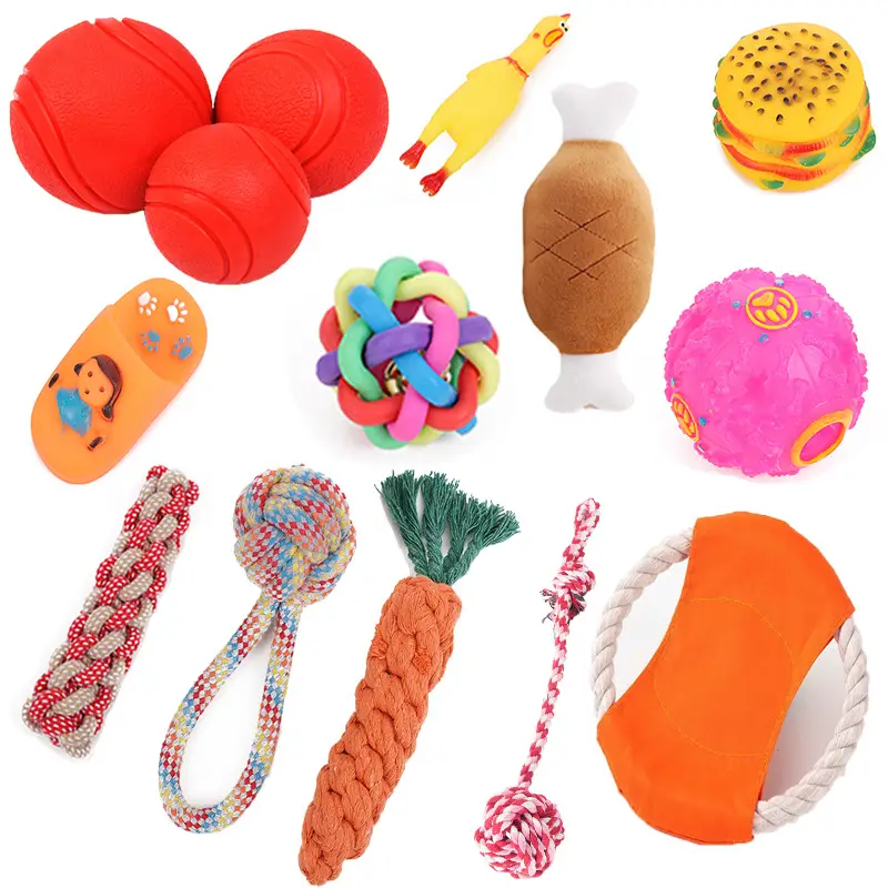 Pet Dog Toys and Supplies Frisbee Pet Ball Puppy Toy Bite-Resistant Rope Knot Self-Pleasure Carrot Teething Toy