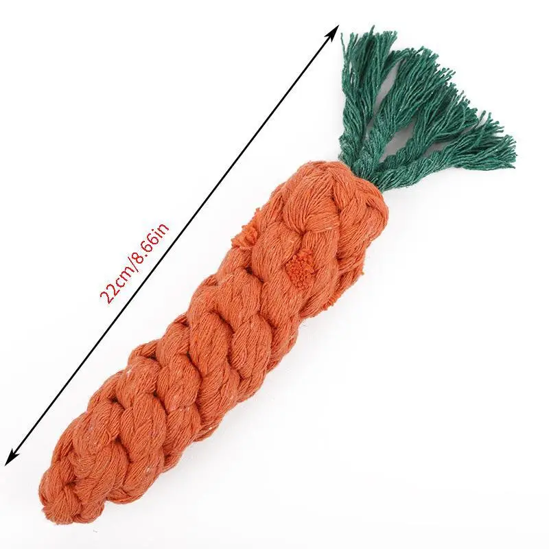 Pet Dog Toys and Supplies Frisbee Pet Ball Puppy Toy Bite-Resistant Rope Knot Self-Pleasure Carrot Teething Toy — feature 2