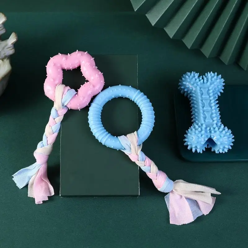 Pet Dog Toys and Supplies Frisbee Pet Ball Puppy Toy Bite-Resistant Rope Knot Self-Pleasure Carrot Teething Toy