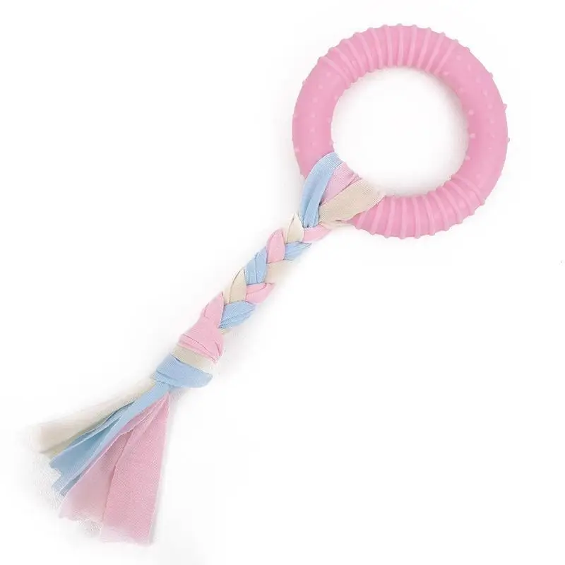 Pet Dog Toys and Supplies Frisbee Pet Ball Puppy Toy Bite-Resistant Rope Knot Self-Pleasure Carrot Teething Toy
