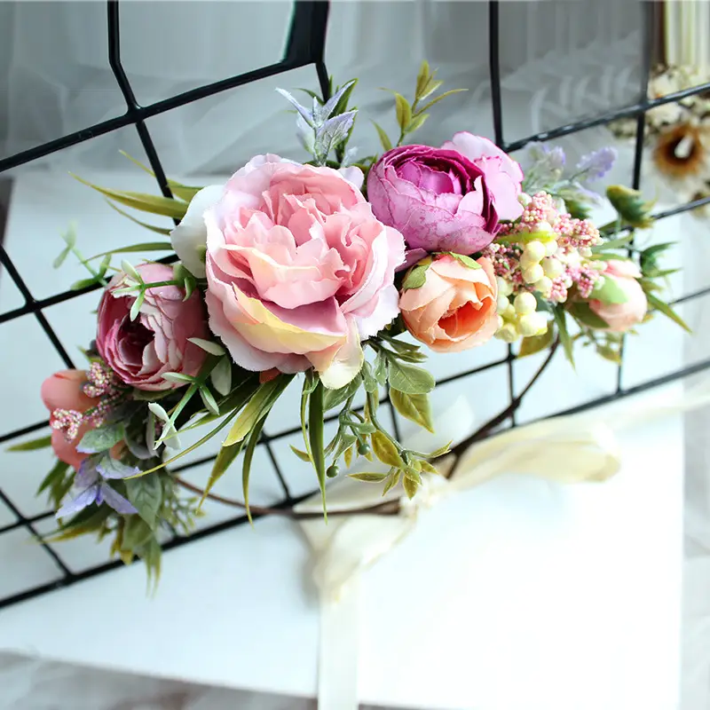 Hawaii Floral Hair Band for Women Bridal Travel Use - Image 3