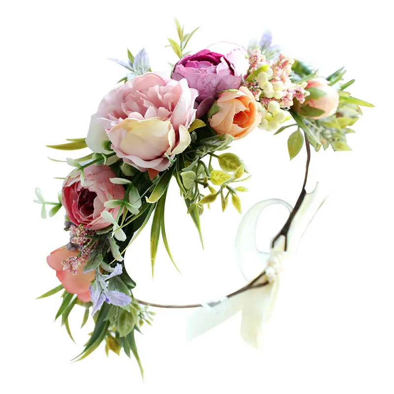Hawaii Floral Hair Band for Women Bridal Travel Use - Image 5