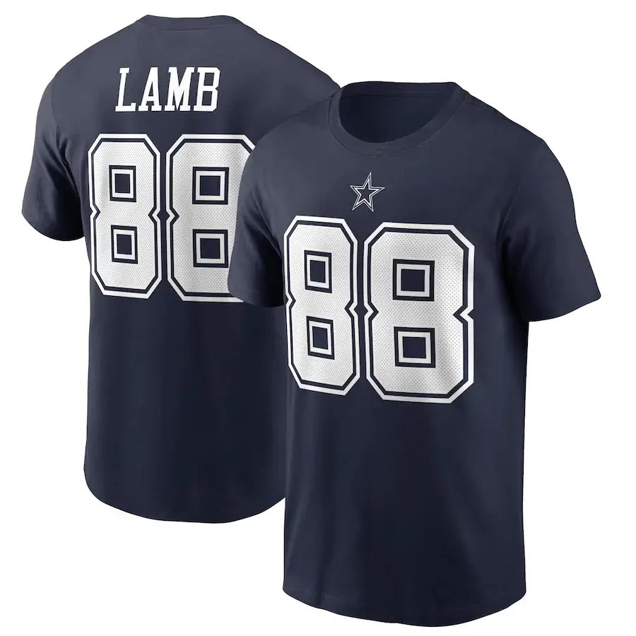 Men Navy Blue 21 T-Shirt Cross Border Sports Casual - Image 11