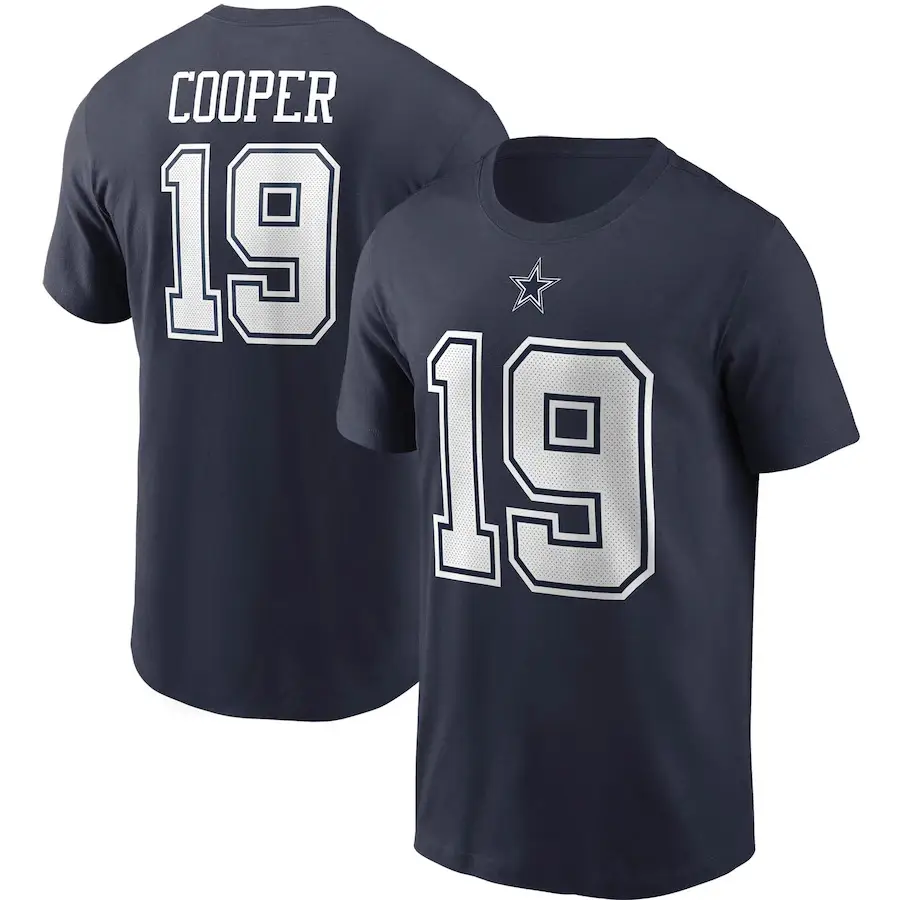 Men Navy Blue 21 T-Shirt Cross Border Sports Casual - Image 8