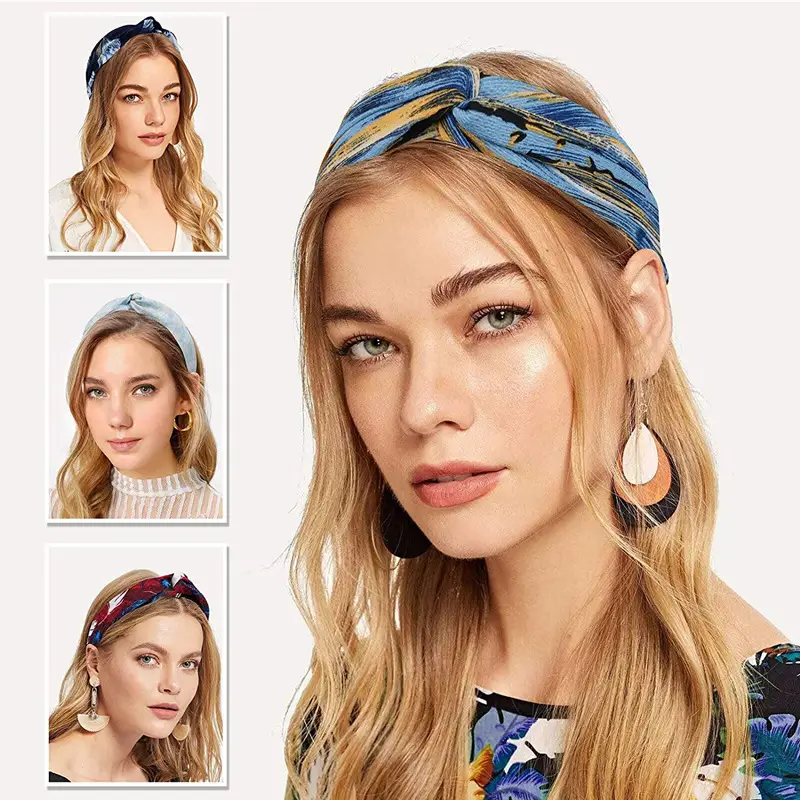 Vintage Polka Dot Hair Band with Wide Brim