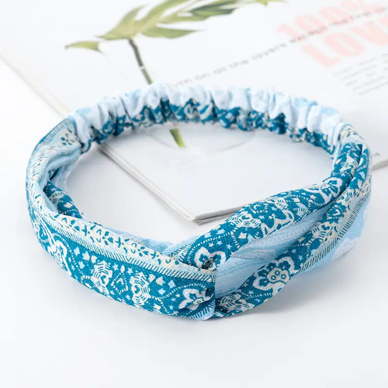 Vintage Polka Dot Hair Band with Wide Brim