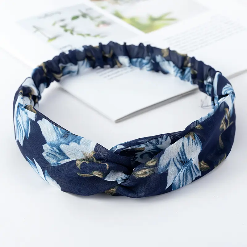 Vintage Polka Dot Hair Band with Wide Brim
