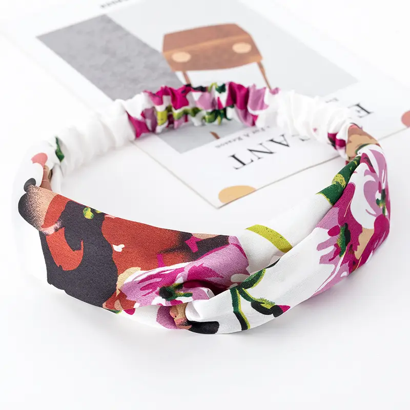 Vintage Polka Dot Hair Band with Wide Brim