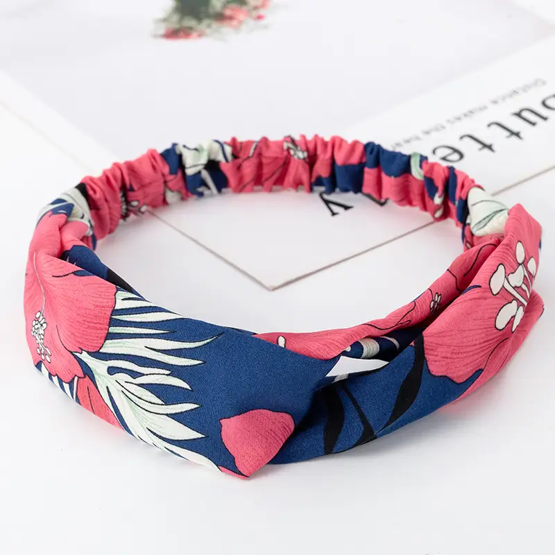 Vintage Polka Dot Hair Band with Wide Brim