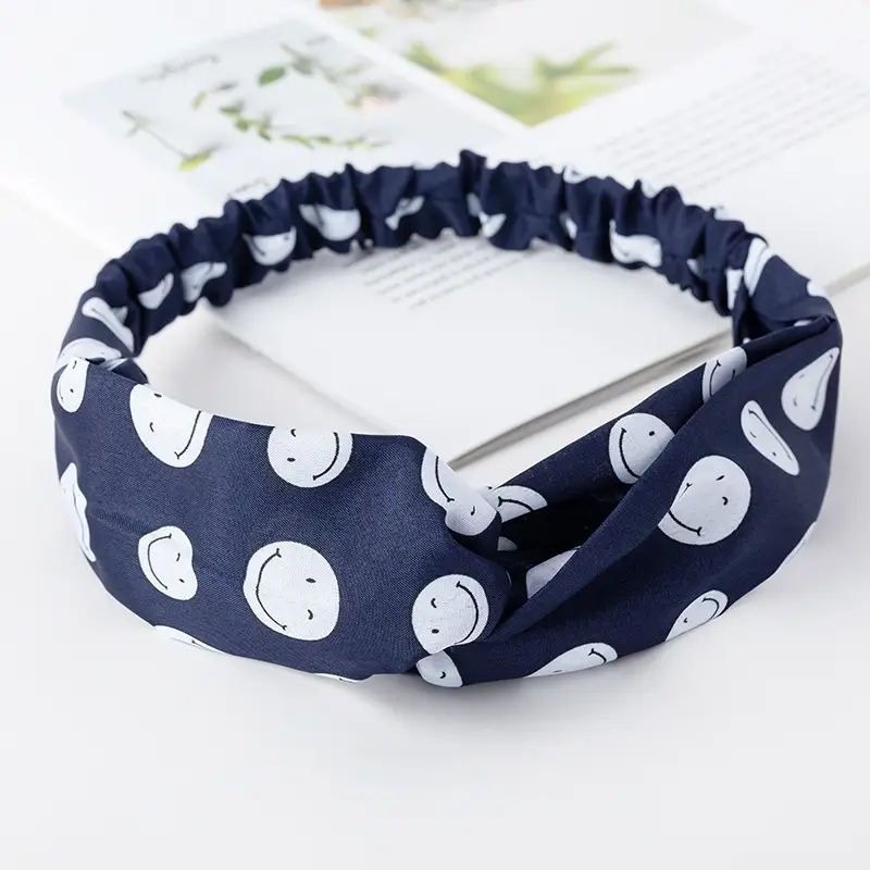 Vintage Polka Dot Hair Band with Wide Brim
