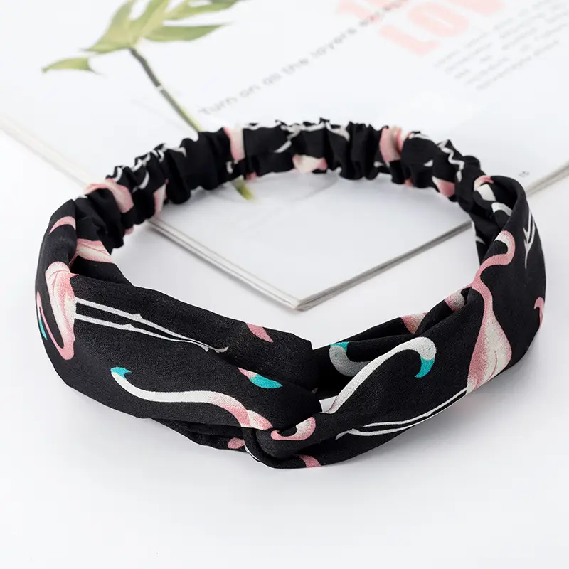 Vintage Polka Dot Hair Band with Wide Brim