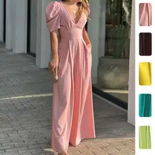 Blue Printed Backless Slit Dress for Women — feature 54