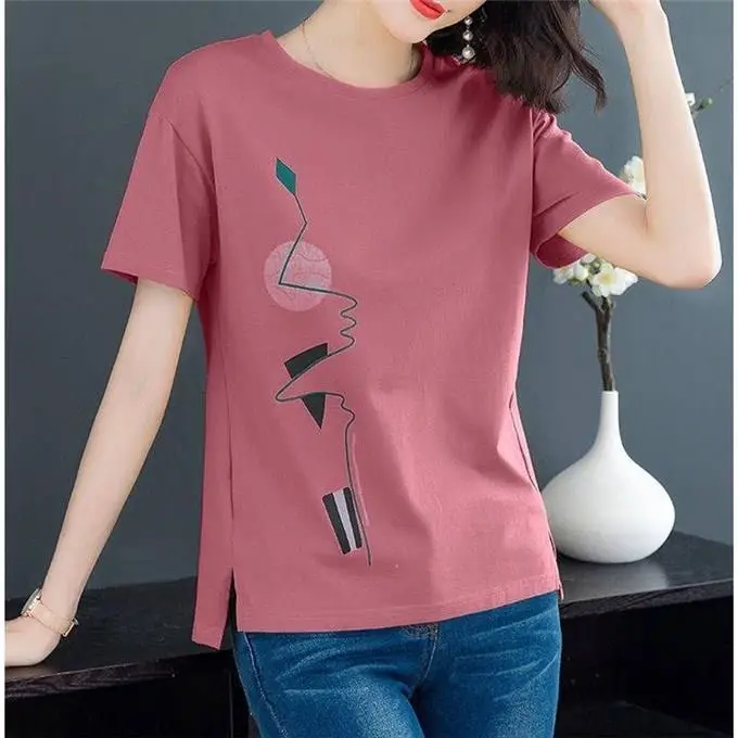 Women Printed Long Sleeve T-Shirt Blue Plus Size - Image 14