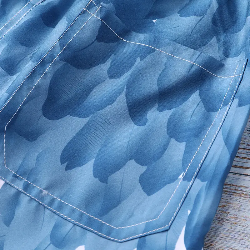2026 Men's Blue Leaf Sublimation Shorts - Image 7