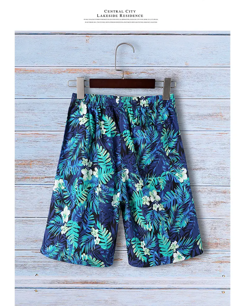 2026 Men's Blue Leaf Sublimation Shorts — feature 11