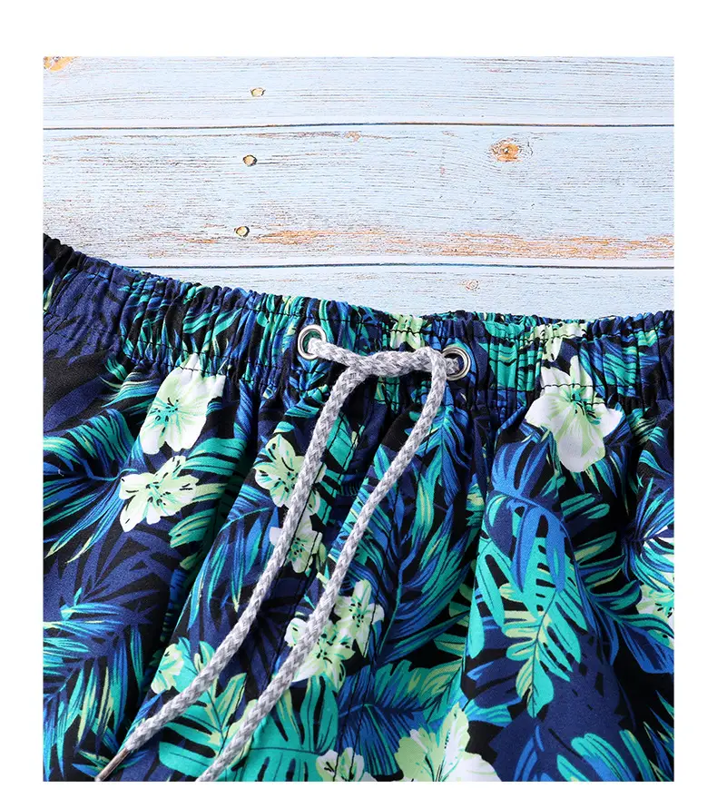 2026 Men's Blue Leaf Sublimation Shorts — feature 13