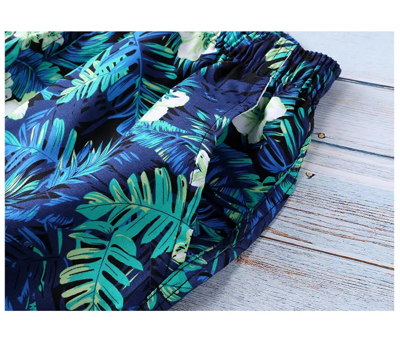 2026 Men's Blue Leaf Sublimation Shorts — feature 14