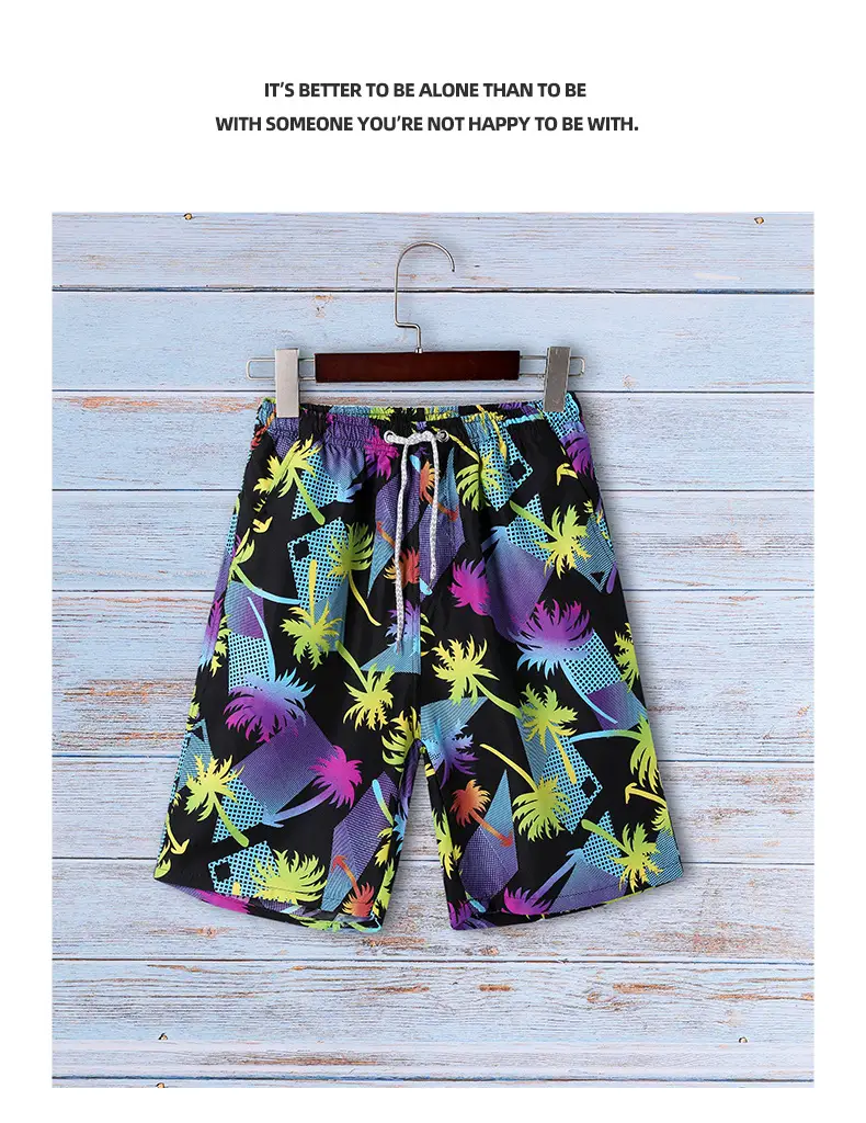 2026 Men's Blue Leaf Sublimation Shorts — feature 15