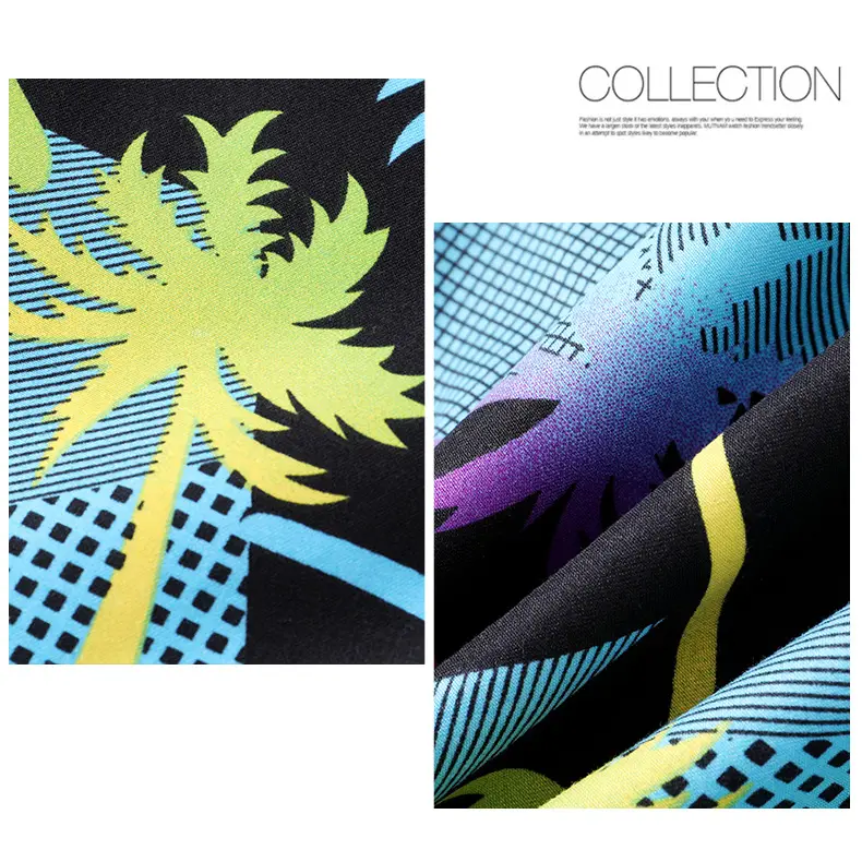 2026 Men's Blue Leaf Sublimation Shorts — feature 17