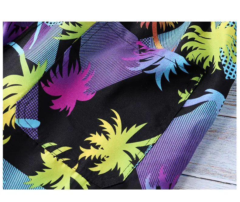 2026 Men's Blue Leaf Sublimation Shorts — feature 19