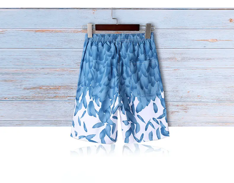 2026 Men's Blue Leaf Sublimation Shorts — feature 4