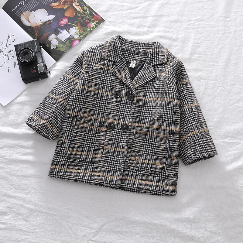 Boys' Outwears Spring & Fall 2025 New Kidsren's Korean Style Kidsren's Woolen Outwears Mid-Length Fashionable Tops