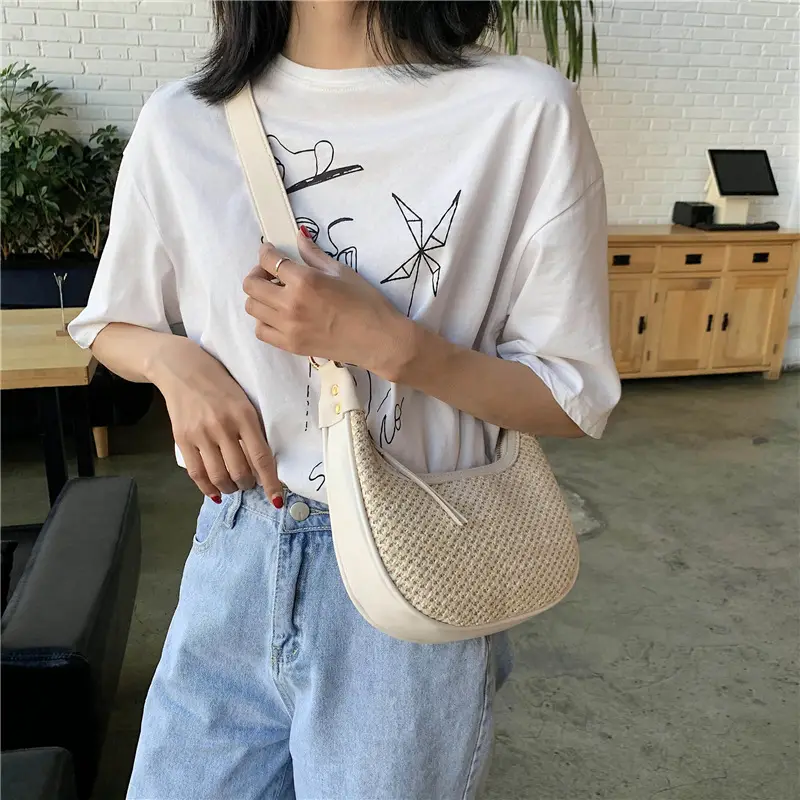 Women's Straw One-shoulder Bag 2021 New Trendy - Image 4
