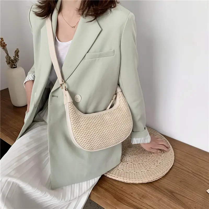 Women's Straw One-shoulder Bag 2021 New Trendy - Image 5