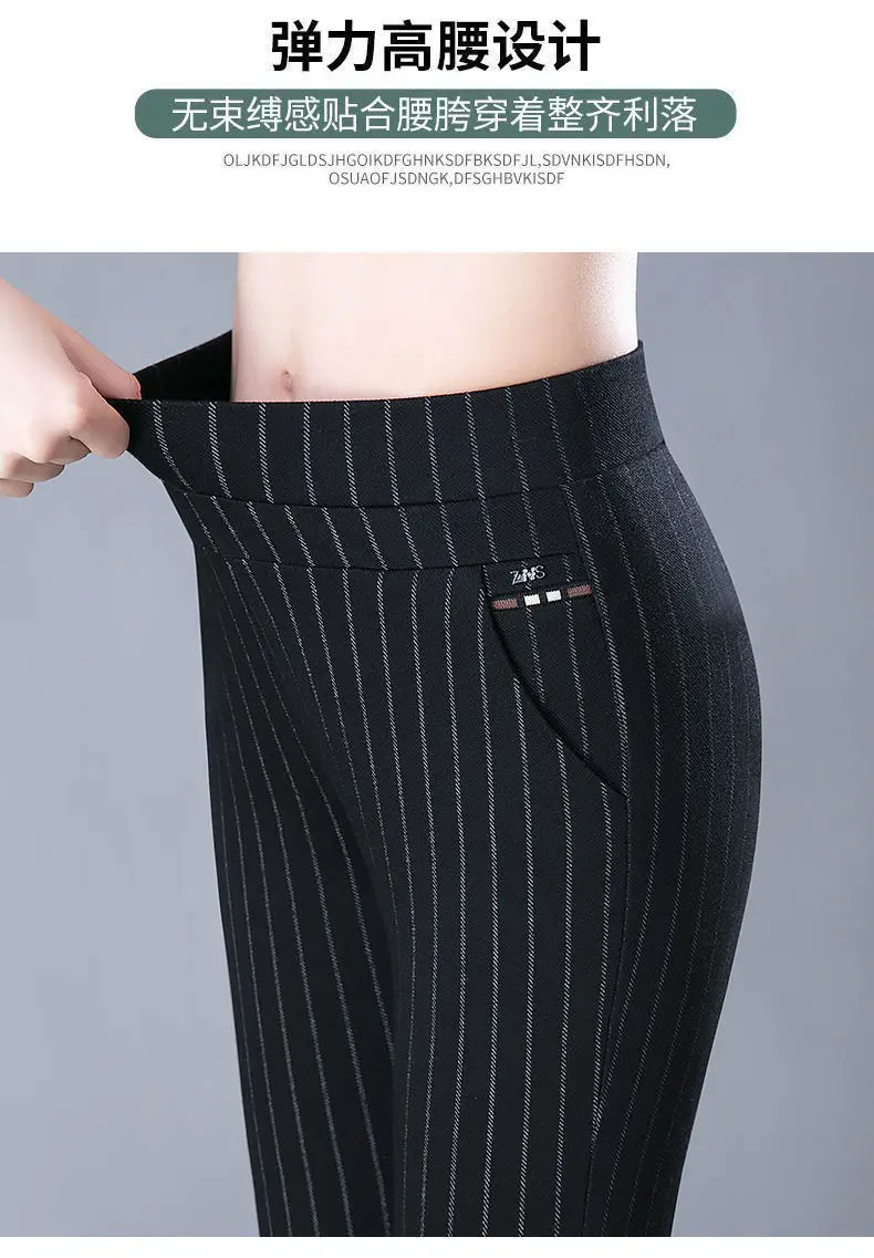 Black Pocket Casual Pants for Women Middle Age Elderly — feature 13