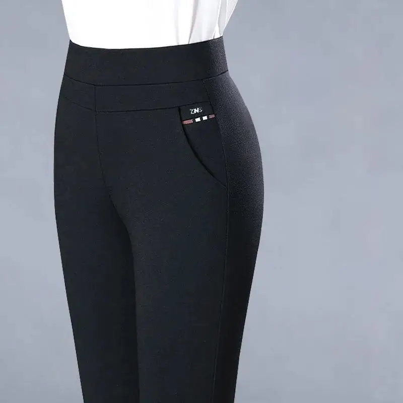 Black Pocket Casual Pants for Women Middle Age Elderly — feature 17