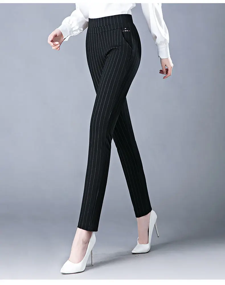 Black Pocket Casual Pants for Women Middle Age Elderly — feature 18