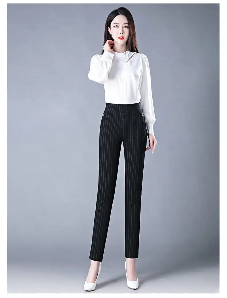 Black Pocket Casual Pants for Women Middle Age Elderly — feature 19