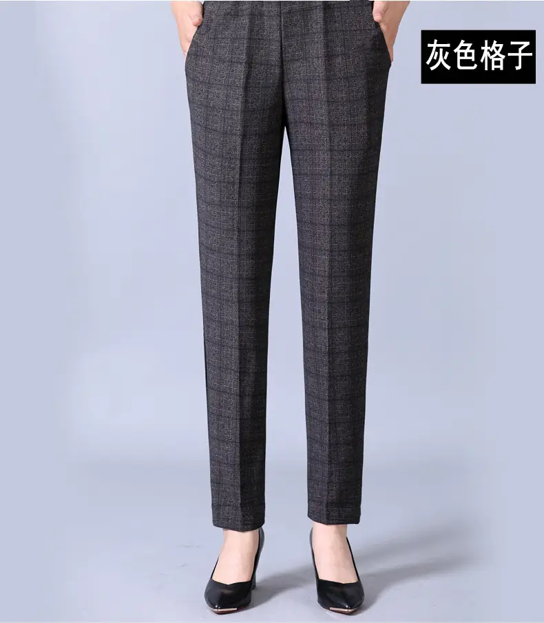 Black Pocket Casual Pants for Women Middle Age Elderly — feature 24