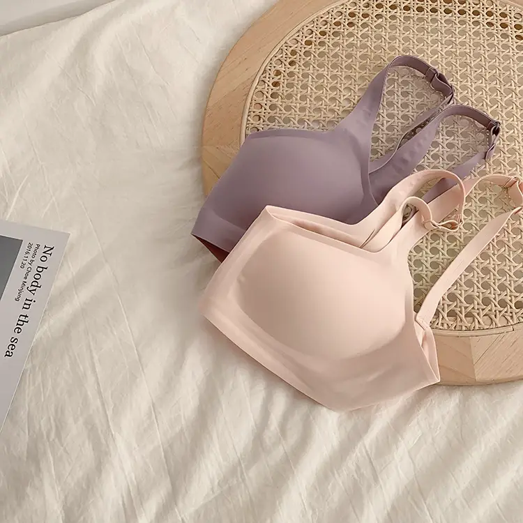 metwo French Style Small Square Collar One-character Collar Air bra without Steel Rings Thin Gathering Collapsible Emulsion bra Underwear for Women — feature 17