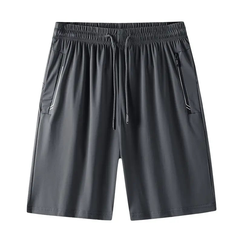 Men's Black Ice Silk Shorts Half-Length Loose Running Pants - Image 2
