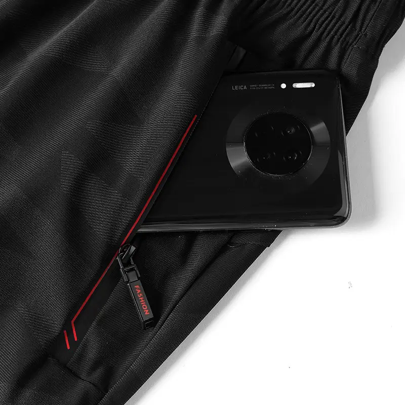 Men's Black Ice Silk Shorts Half-Length Loose Running Pants - Image 9