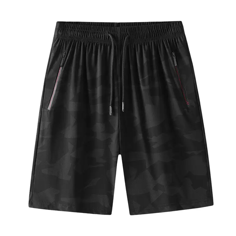 Men's Black Ice Silk Shorts Half-Length Loose Running Pants - Image 3