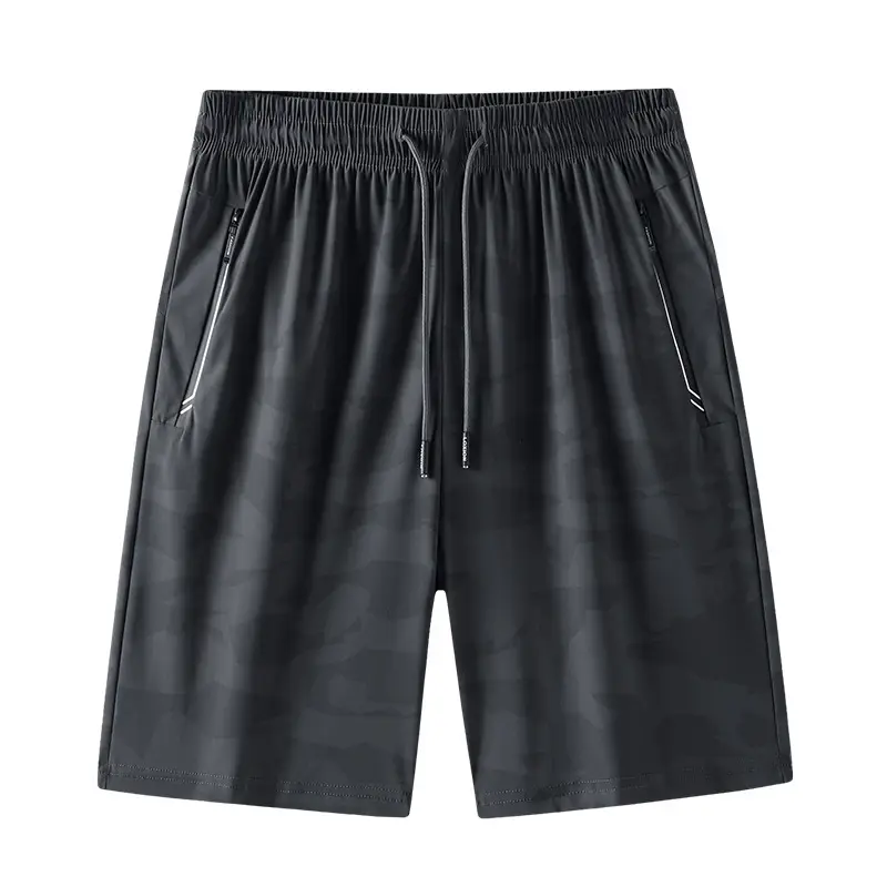 Men's Black Ice Silk Shorts Half-Length Loose Running Pants - Image 4