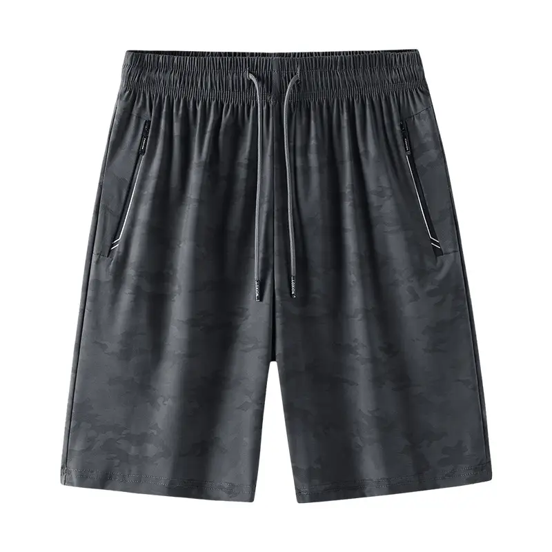 Men's Black Ice Silk Shorts Half-Length Loose Running Pants - Image 6