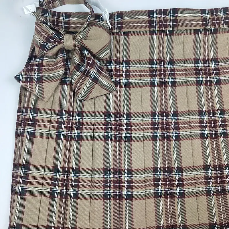 Chocolate Brown Pleated Skirt 8 Boxes College Wholesale - Image 3